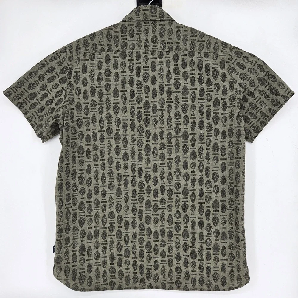 North Face Shirt Mens‎ Extra Large Green Short Sleeve Button Up Outdoors